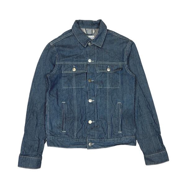 Industry of All Nations Indigo Hickory Stripe Selvedge Denim Jacket IOAN Medium - Picture 1 of 10